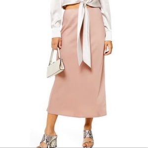 Topshop Matte Satin Bias Skirt 4